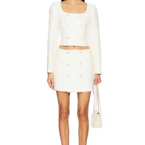 Astr Rosario Cream Skirt
